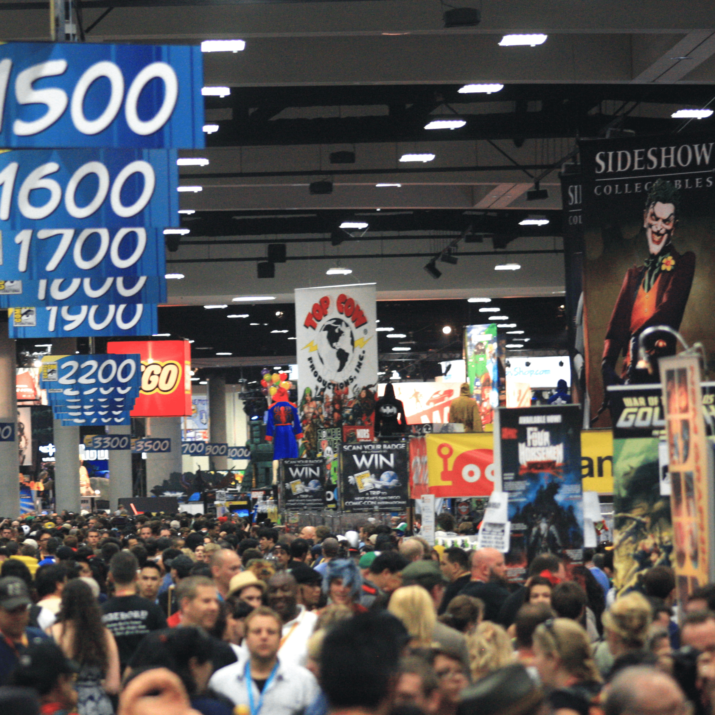 Inside view of comic book festival