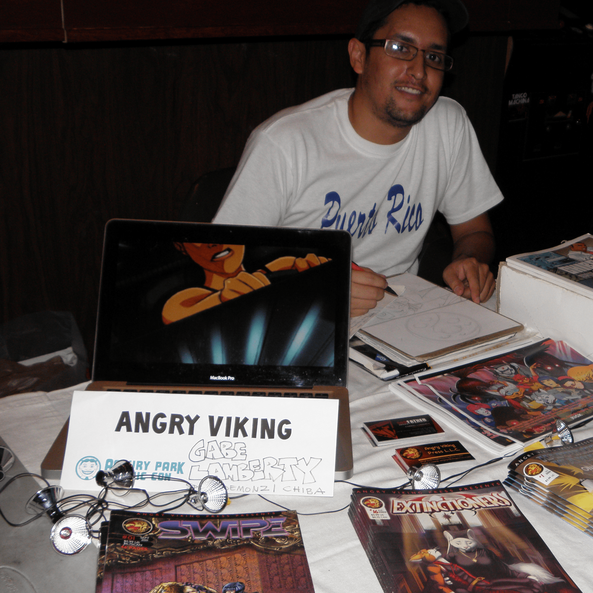 Graphic novel and comic creator booth